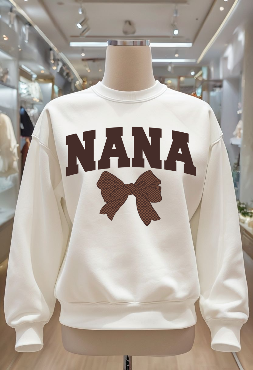 Brown Bow - Auntie, Gigi, KK, Lala, Lolli, Mama, Wifey, Yaya, Grammie, Mamaw, Mimi, Mini, Nana, Sister