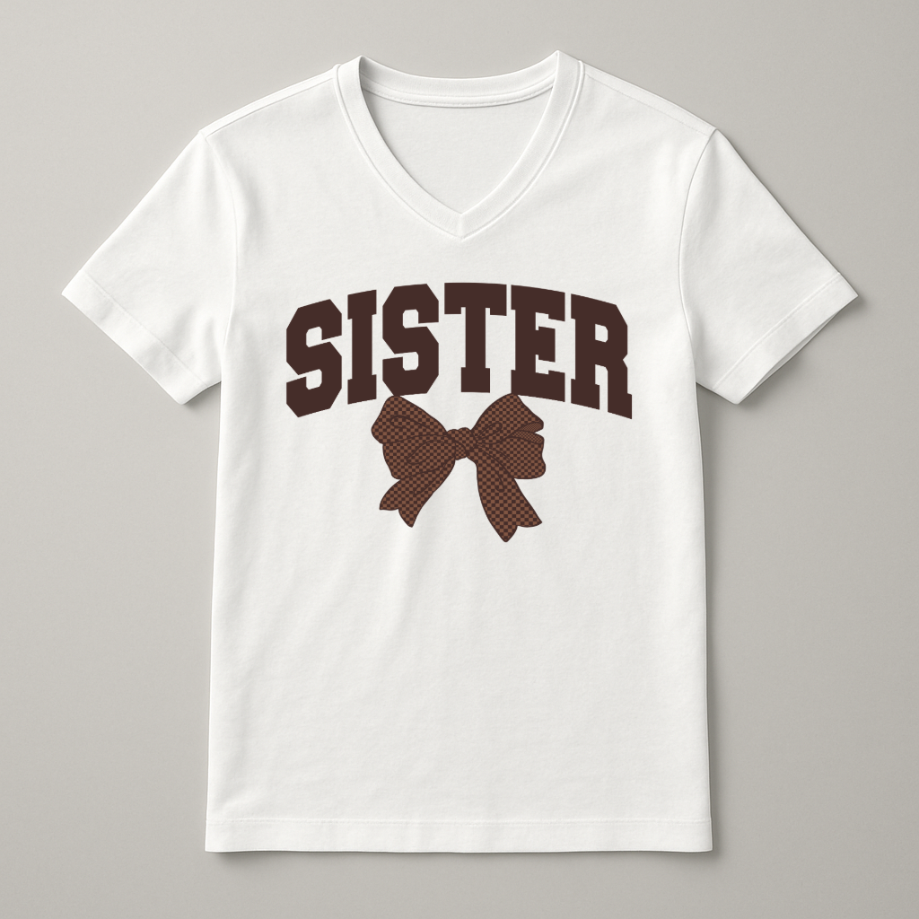 Brown Bow - Auntie, Gigi, KK, Lala, Lolli, Mama, Wifey, Yaya, Grammie, Mamaw, Mimi, Mini, Nana, Sister