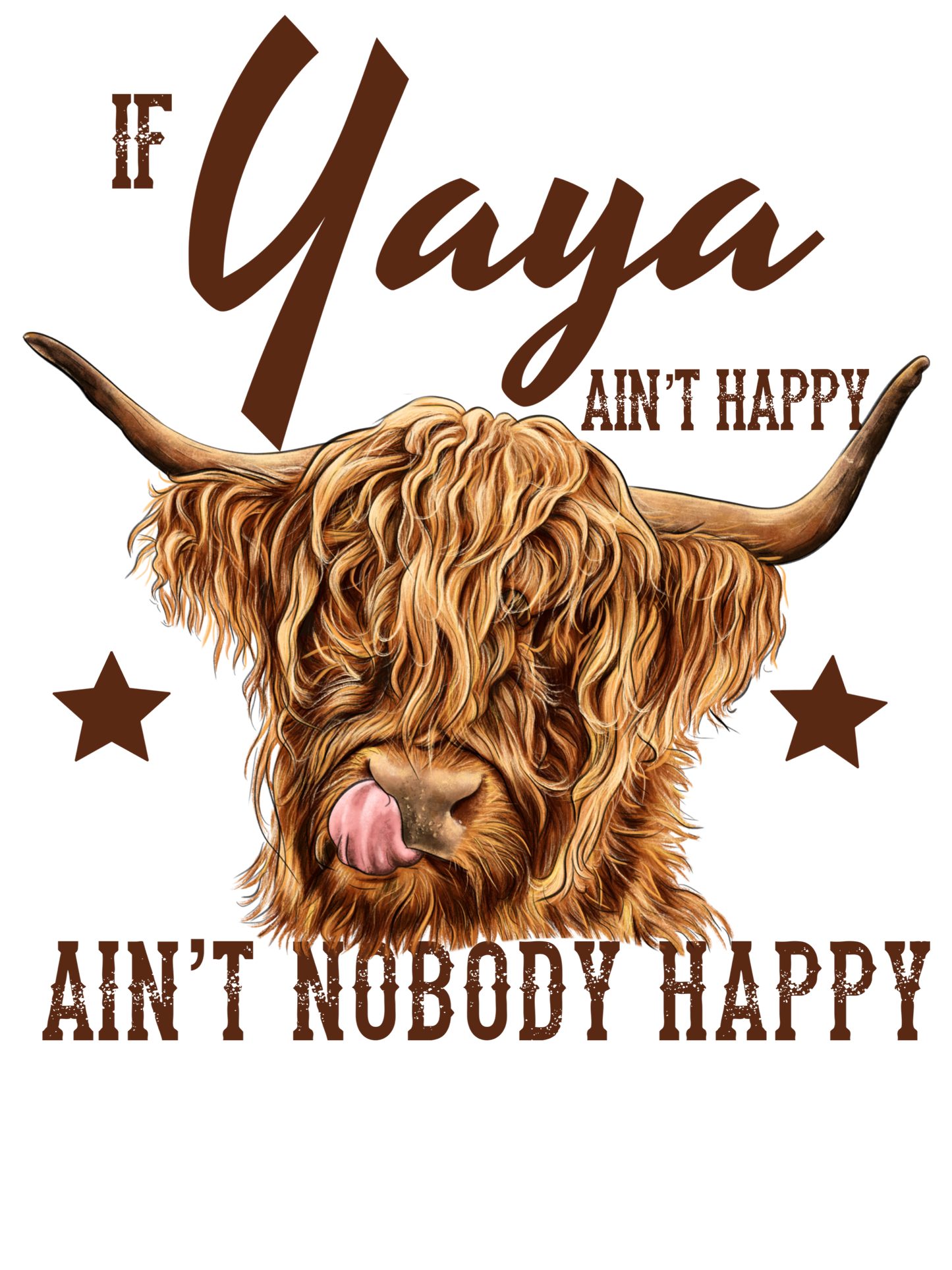 If Mama Ain't Happy, Ain't Nobody Happy (Yaya, Gigi, Grammy, Mamaw, Mimi, Nan, Nana, Nonnie)