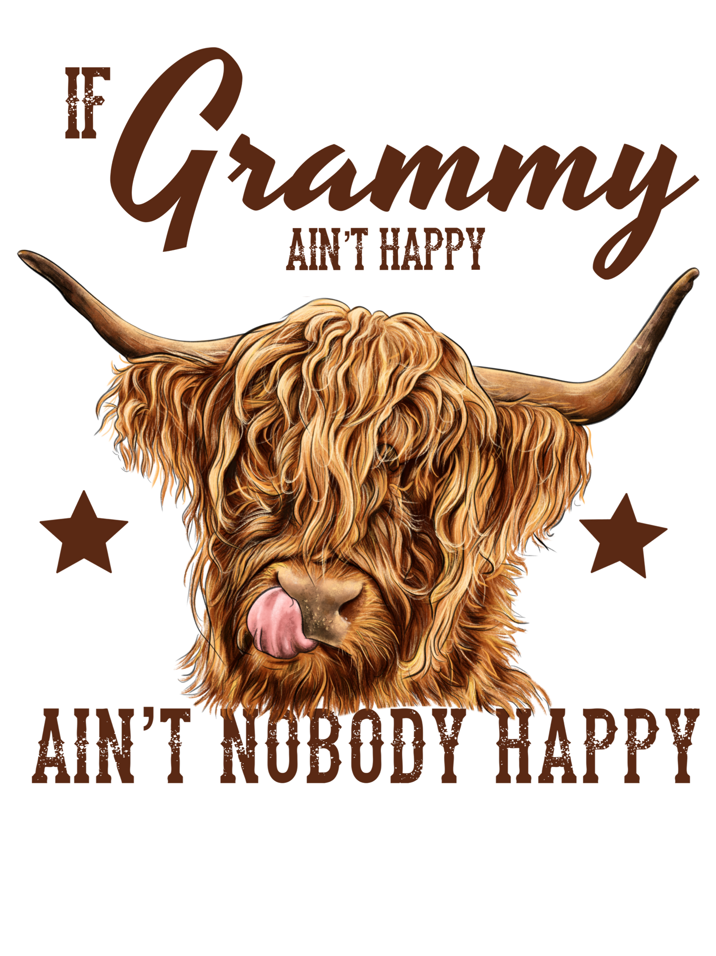 If Mama Ain't Happy, Ain't Nobody Happy (Yaya, Gigi, Grammy, Mamaw, Mimi, Nan, Nana, Nonnie)