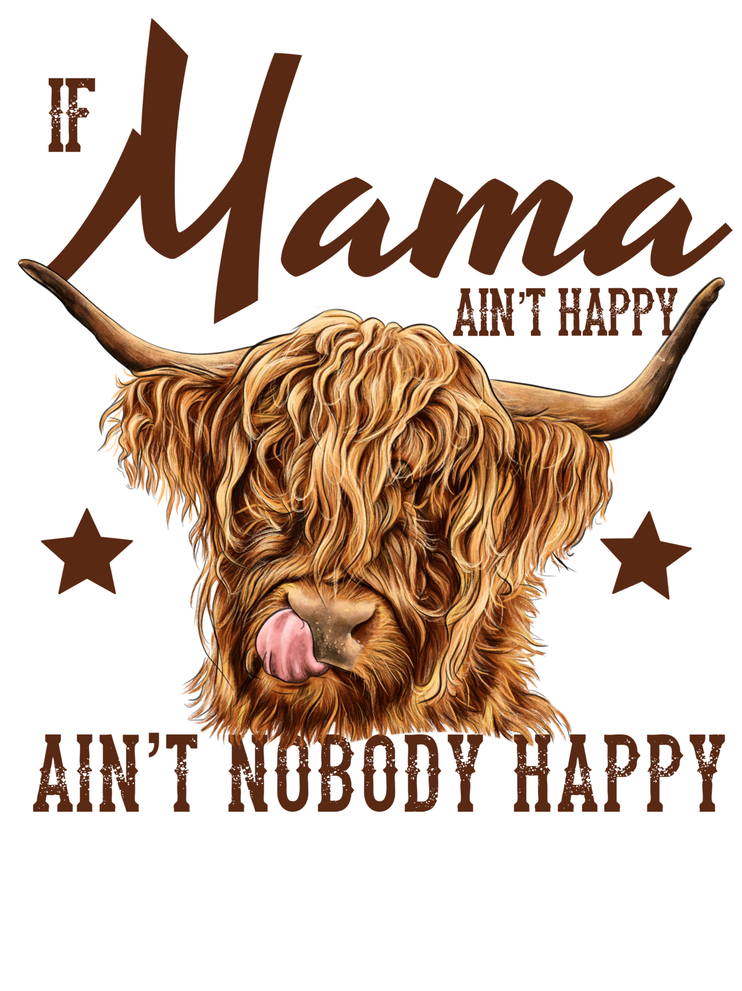 If Mama Ain't Happy, Ain't Nobody Happy (Yaya, Gigi, Grammy, Mamaw, Mimi, Nan, Nana, Nonnie)