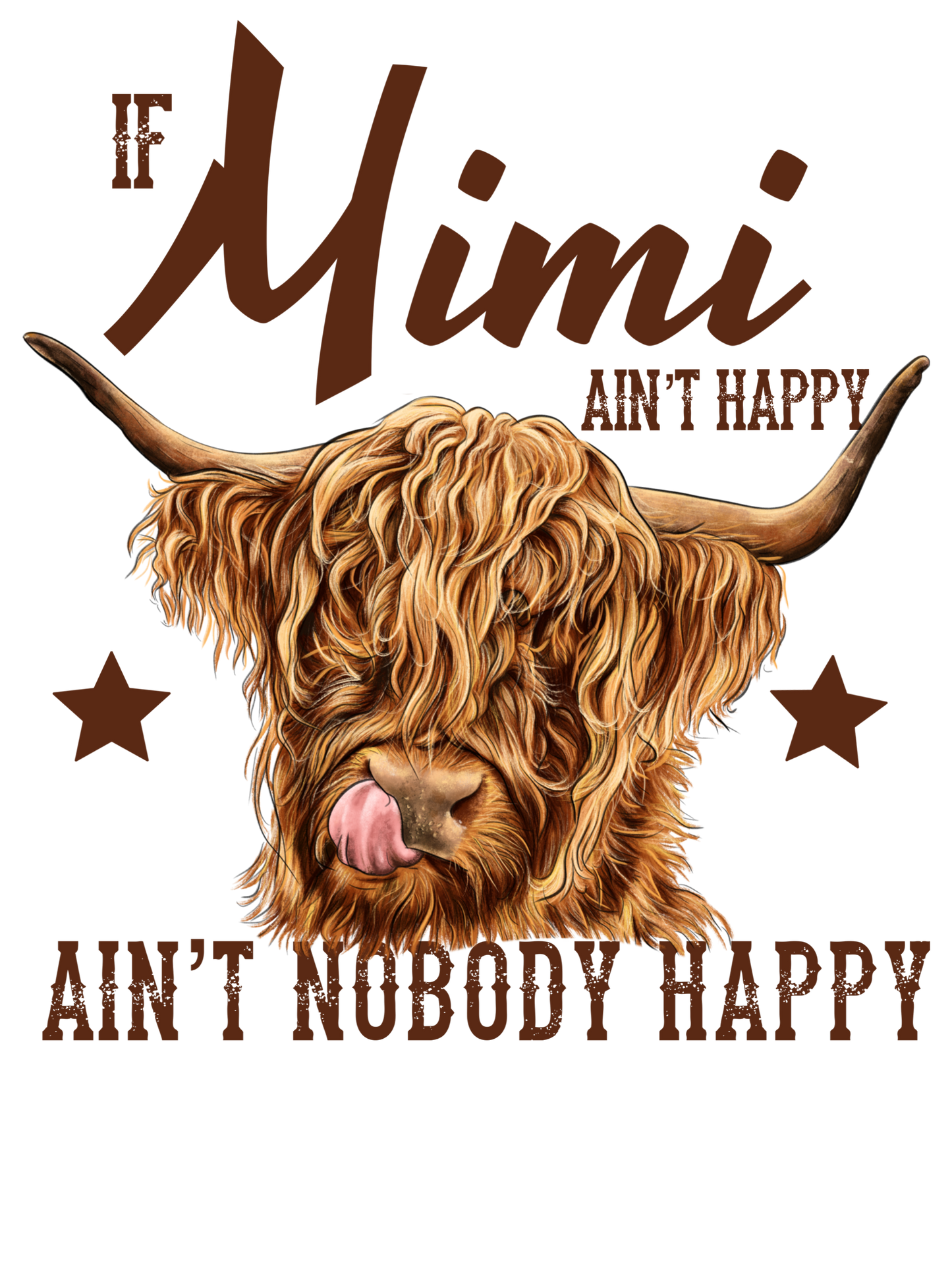 If Mama Ain't Happy, Ain't Nobody Happy (Yaya, Gigi, Grammy, Mamaw, Mimi, Nan, Nana, Nonnie)