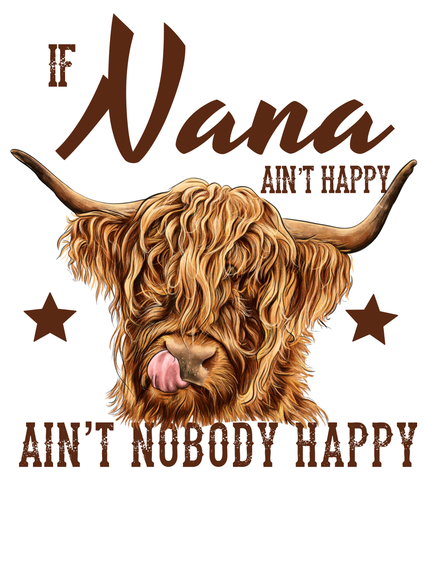 If Mama Ain't Happy, Ain't Nobody Happy (Yaya, Gigi, Grammy, Mamaw, Mimi, Nan, Nana, Nonnie)