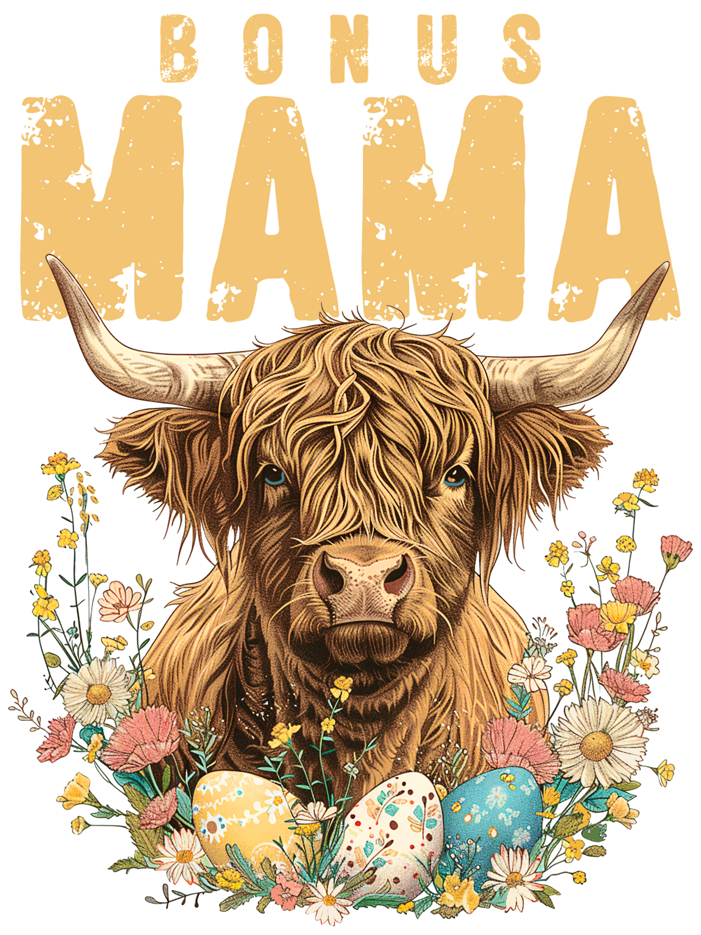 Cow - Easter - Auntie, Bonus Mama, Gigi, Lolli, Mama, Mimi, Nana, Yaya