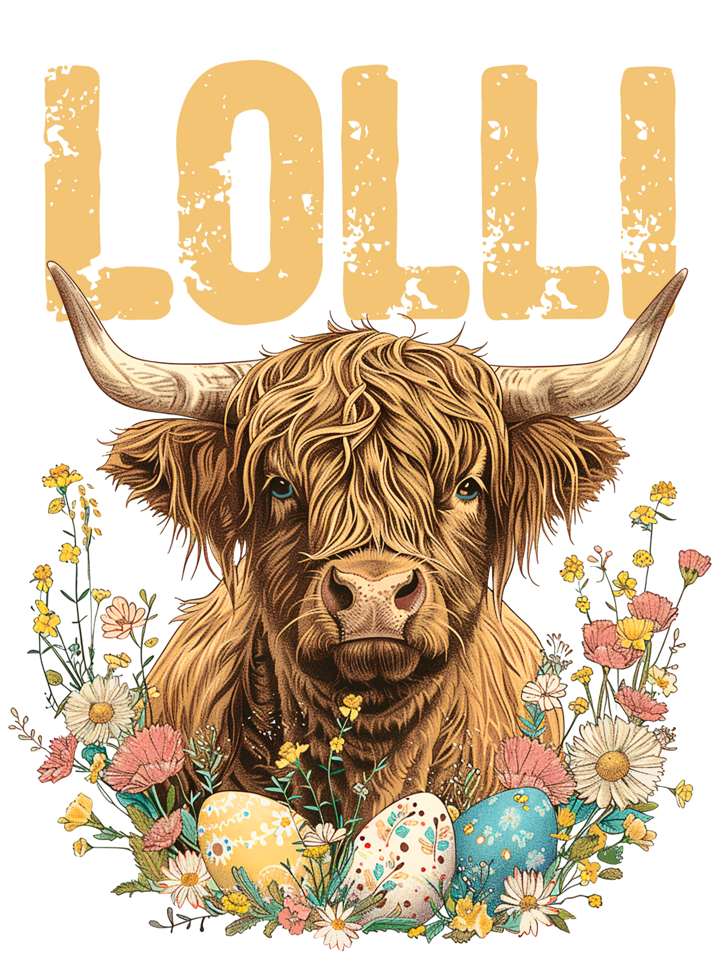 Cow - Easter - Auntie, Bonus Mama, Gigi, Lolli, Mama, Mimi, Nana, Yaya