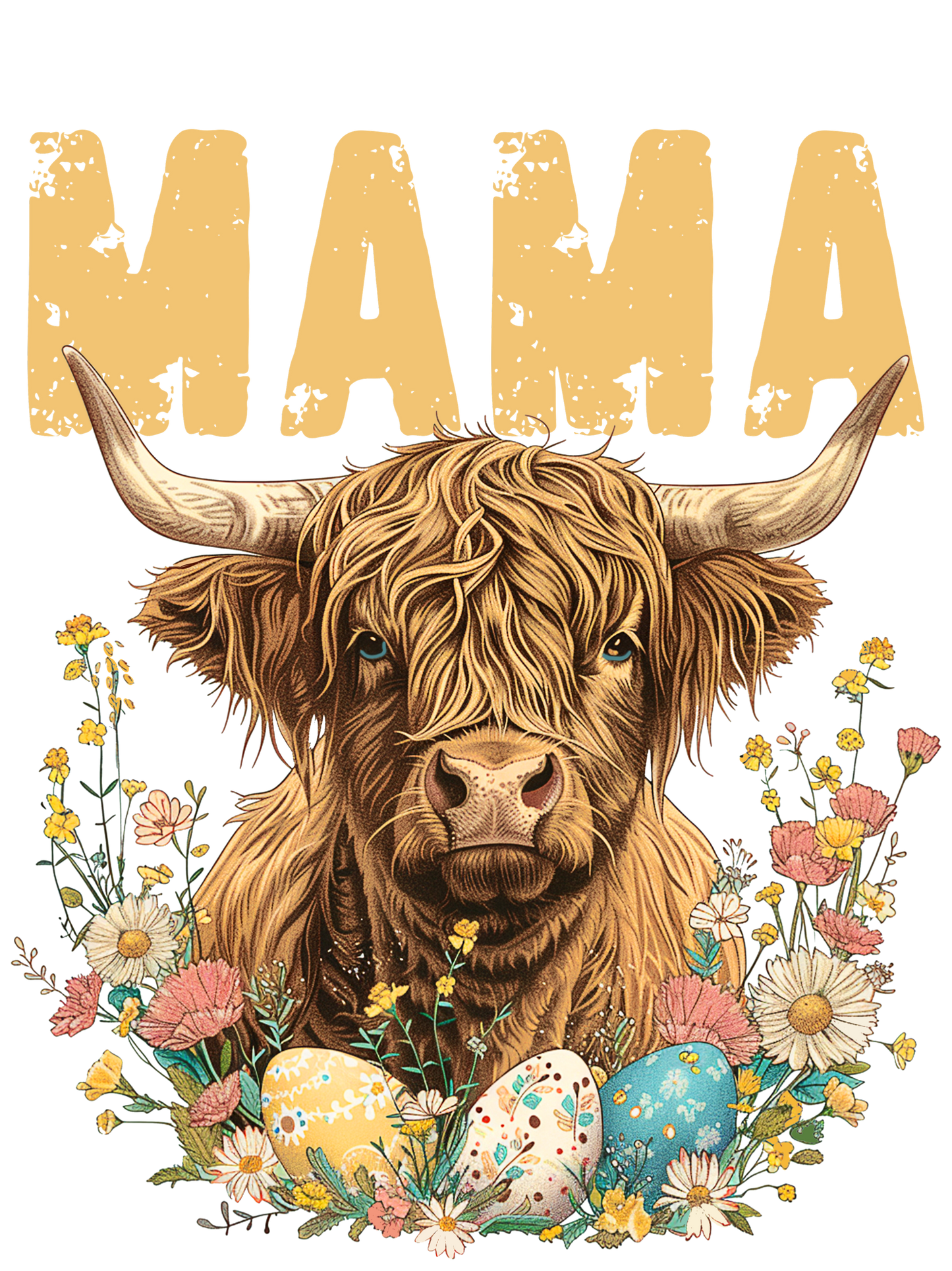 Cow - Easter - Auntie, Bonus Mama, Gigi, Lolli, Mama, Mimi, Nana, Yaya