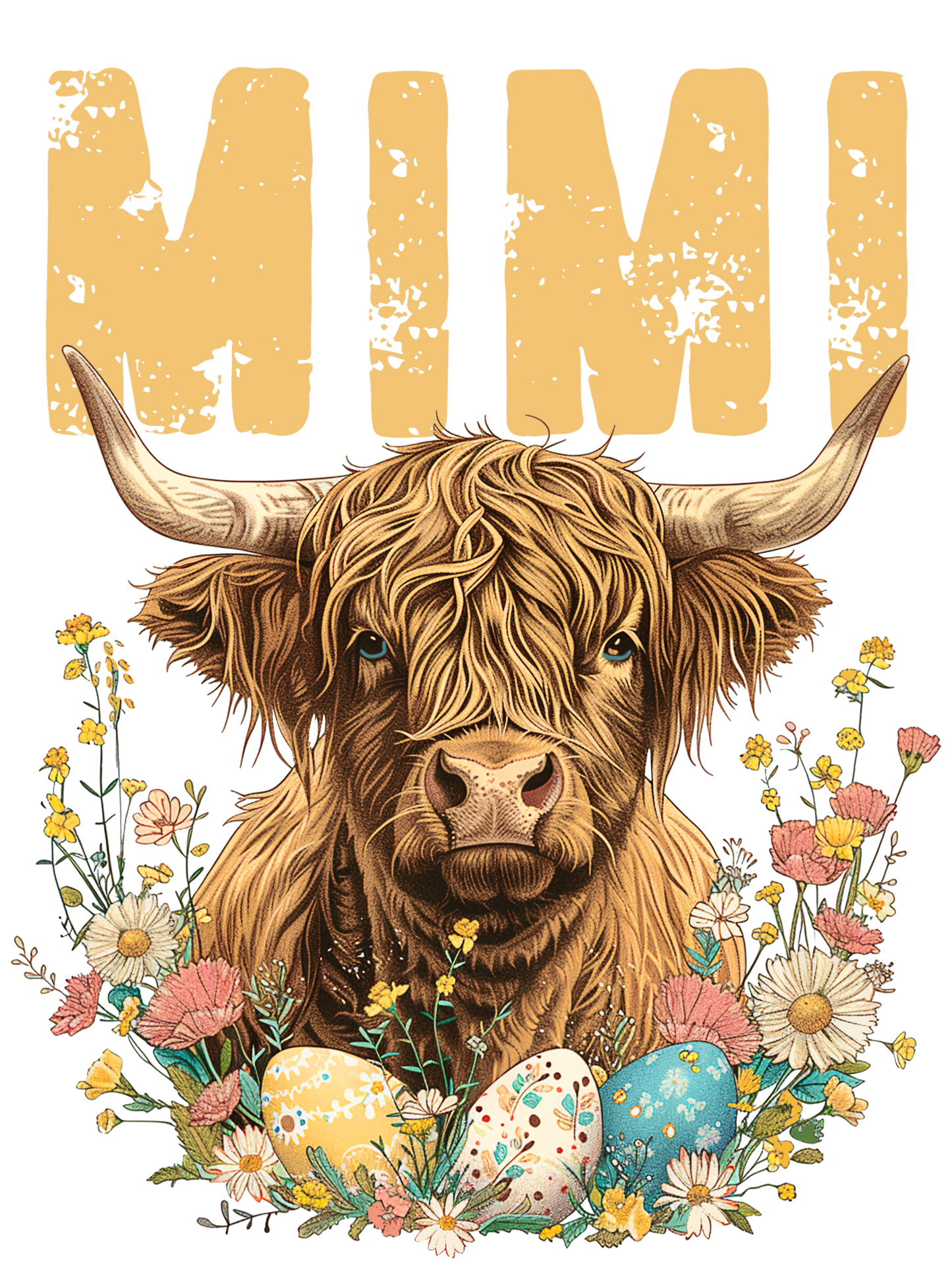 Cow - Easter - Auntie, Bonus Mama, Gigi, Lolli, Mama, Mimi, Nana, Yaya