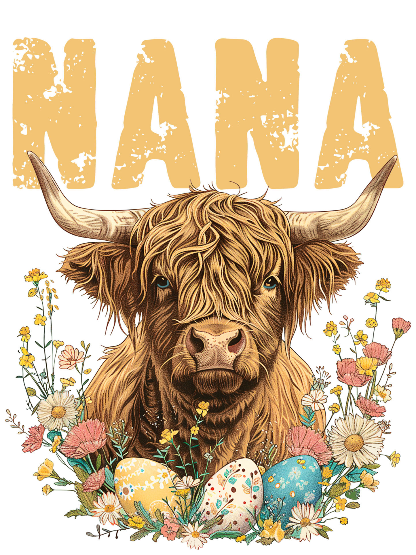 Cow - Easter - Auntie, Bonus Mama, Gigi, Lolli, Mama, Mimi, Nana, Yaya