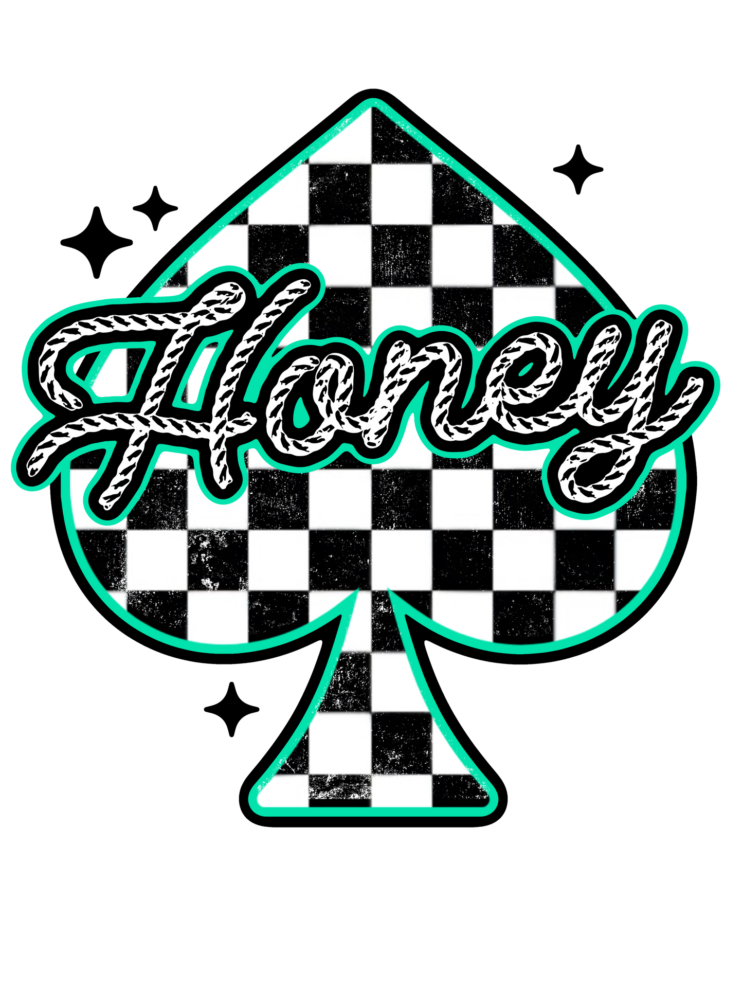 Checkered Spade - Abuela, Auntie, Bonus Mama, Gigi, Grandma, Honey, KK, Lolli, Mama, Mamaw, Mimi, Mini, Nana, Wifey, Yaya