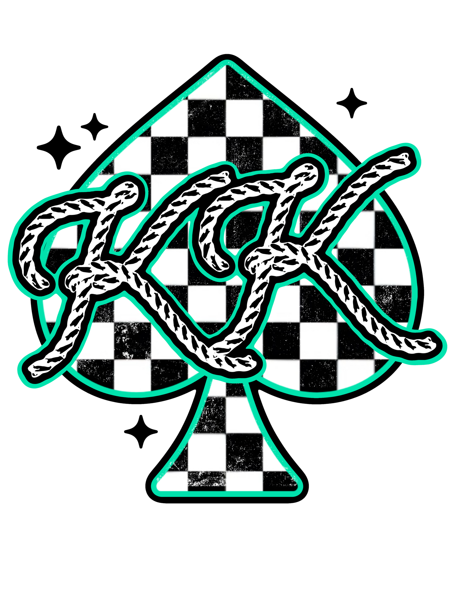 Checkered Spade - Abuela, Auntie, Bonus Mama, Gigi, Grandma, Honey, KK, Lolli, Mama, Mamaw, Mimi, Mini, Nana, Wifey, Yaya