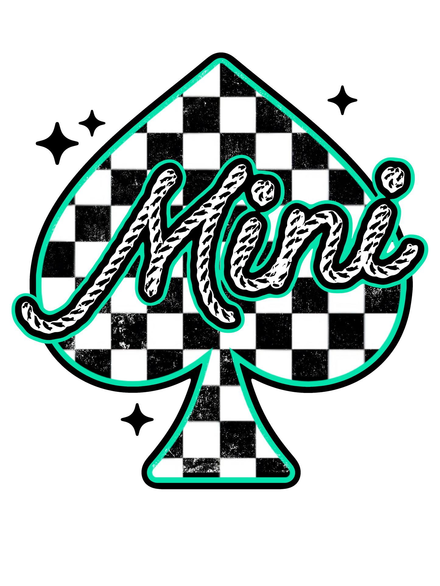 Checkered Spade - Abuela, Auntie, Bonus Mama, Gigi, Grandma, Honey, KK, Lolli, Mama, Mamaw, Mimi, Mini, Nana, Wifey, Yaya