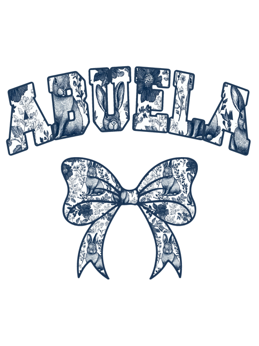 Blue Floral - Easter - Abuela, Auntie, Bonus Mama, Gammy, Grammie, Gramsie, Honey, KK, Lala, Mama, Mamaw, Mimi, Mini, Nana, Wifey, Yaya