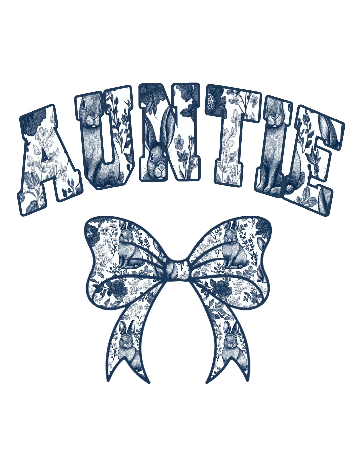 Blue Floral - Easter - Abuela, Auntie, Bonus Mama, Gammy, Grammie, Gramsie, Honey, KK, Lala, Mama, Mamaw, Mimi, Mini, Nana, Wifey, Yaya