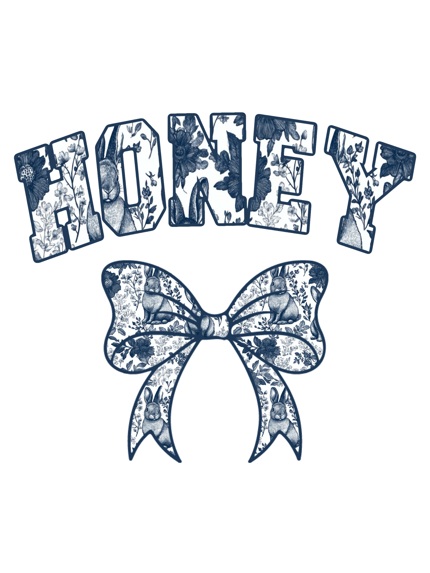 Blue Floral - Easter - Abuela, Auntie, Bonus Mama, Gammy, Grammie, Gramsie, Honey, KK, Lala, Mama, Mamaw, Mimi, Mini, Nana, Wifey, Yaya