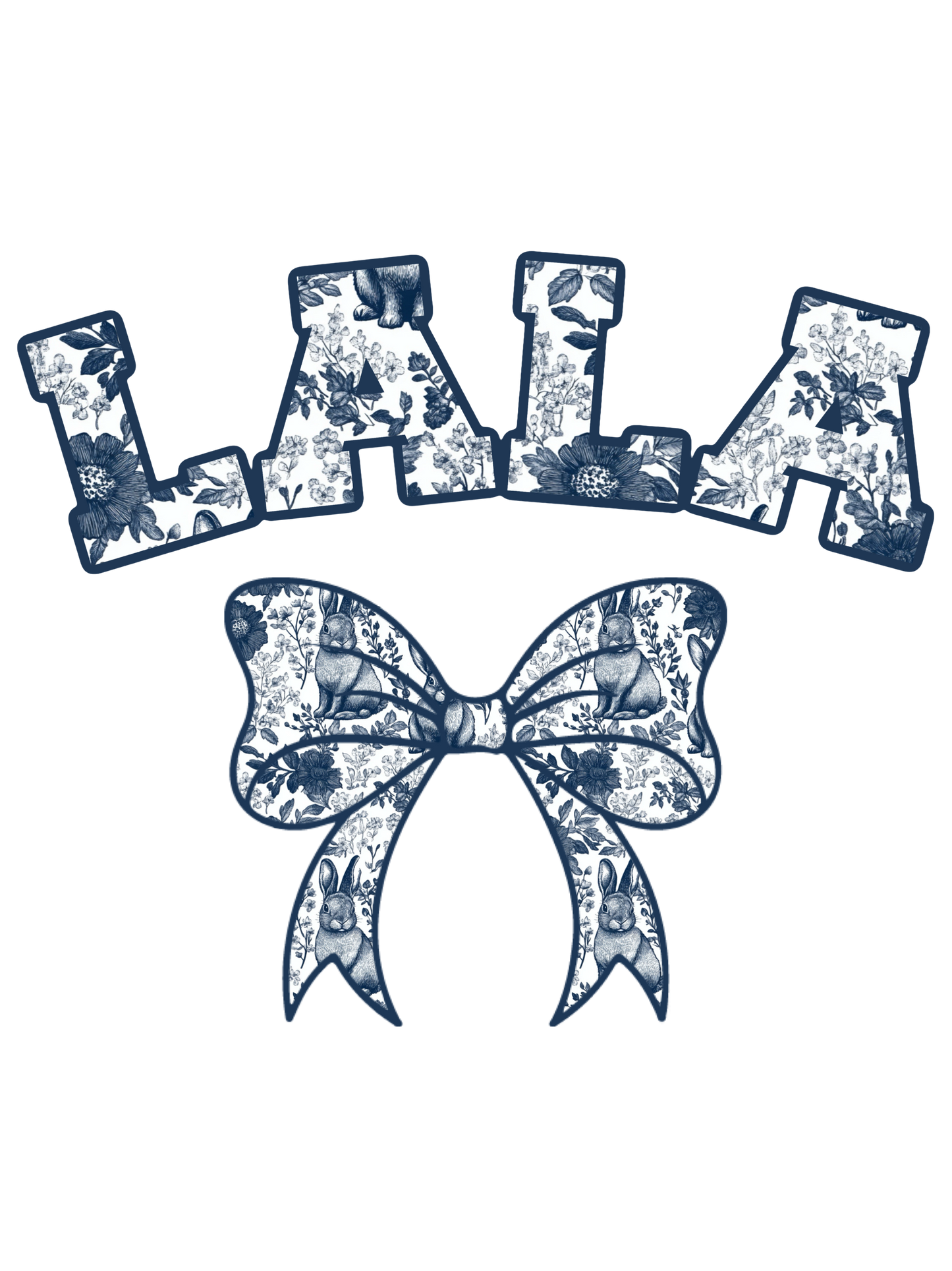 Blue Floral - Easter - Abuela, Auntie, Bonus Mama, Gammy, Grammie, Gramsie, Honey, KK, Lala, Mama, Mamaw, Mimi, Mini, Nana, Wifey, Yaya