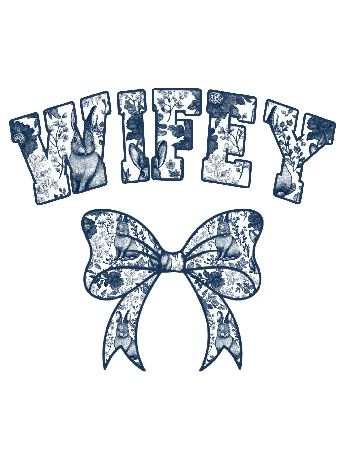 Blue Floral - Easter - Abuela, Auntie, Bonus Mama, Gammy, Grammie, Gramsie, Honey, KK, Lala, Mama, Mamaw, Mimi, Mini, Nana, Wifey, Yaya