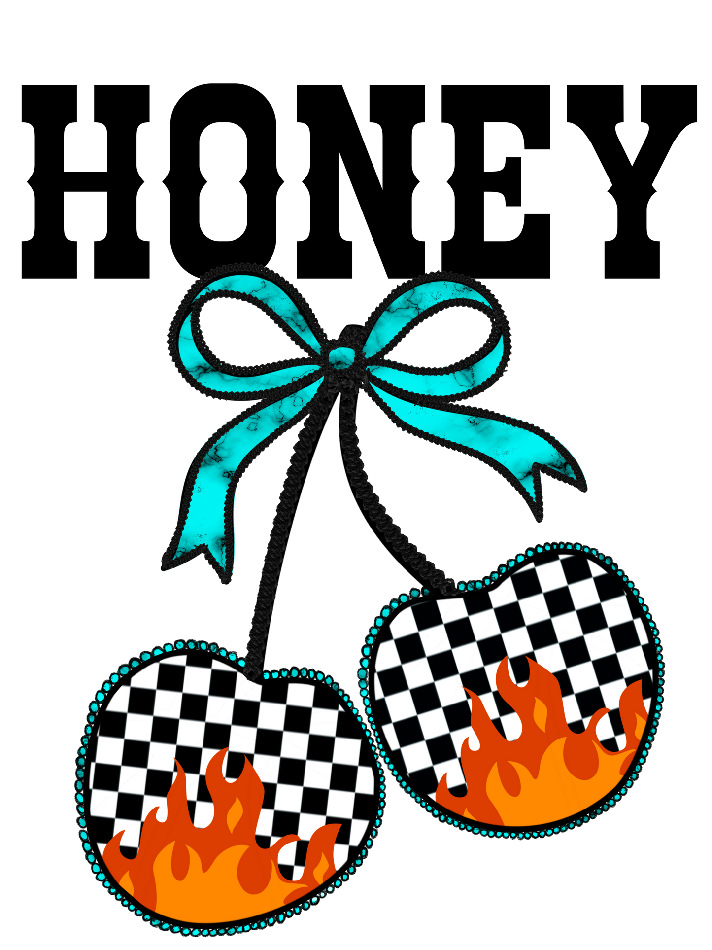 Cherry Flame Bow - Auntie, Bonus Mama, Gigi, Grammie, Grammy, Honey, KK, Lolli, Mama, Mimi, Mini, Nana, Sister, Wifey, Yaya