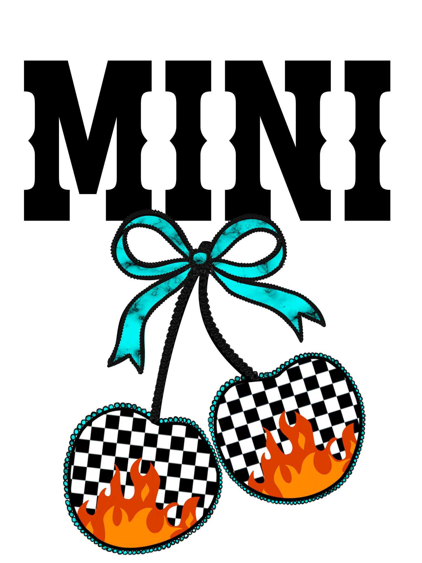 Cherry Flame Bow - Auntie, Bonus Mama, Gigi, Grammie, Grammy, Honey, KK, Lolli, Mama, Mimi, Mini, Nana, Sister, Wifey, Yaya