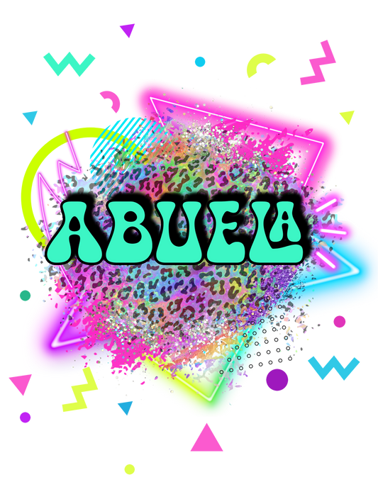 Neon Teal - Abuela, Auntie, Bonus Mama, Gigi, Gram, Grammy, Grandma, Honey, KK, Mama, Mamaw, MawMaw, Mimi, Mini, Sister, Wifey, Yaya