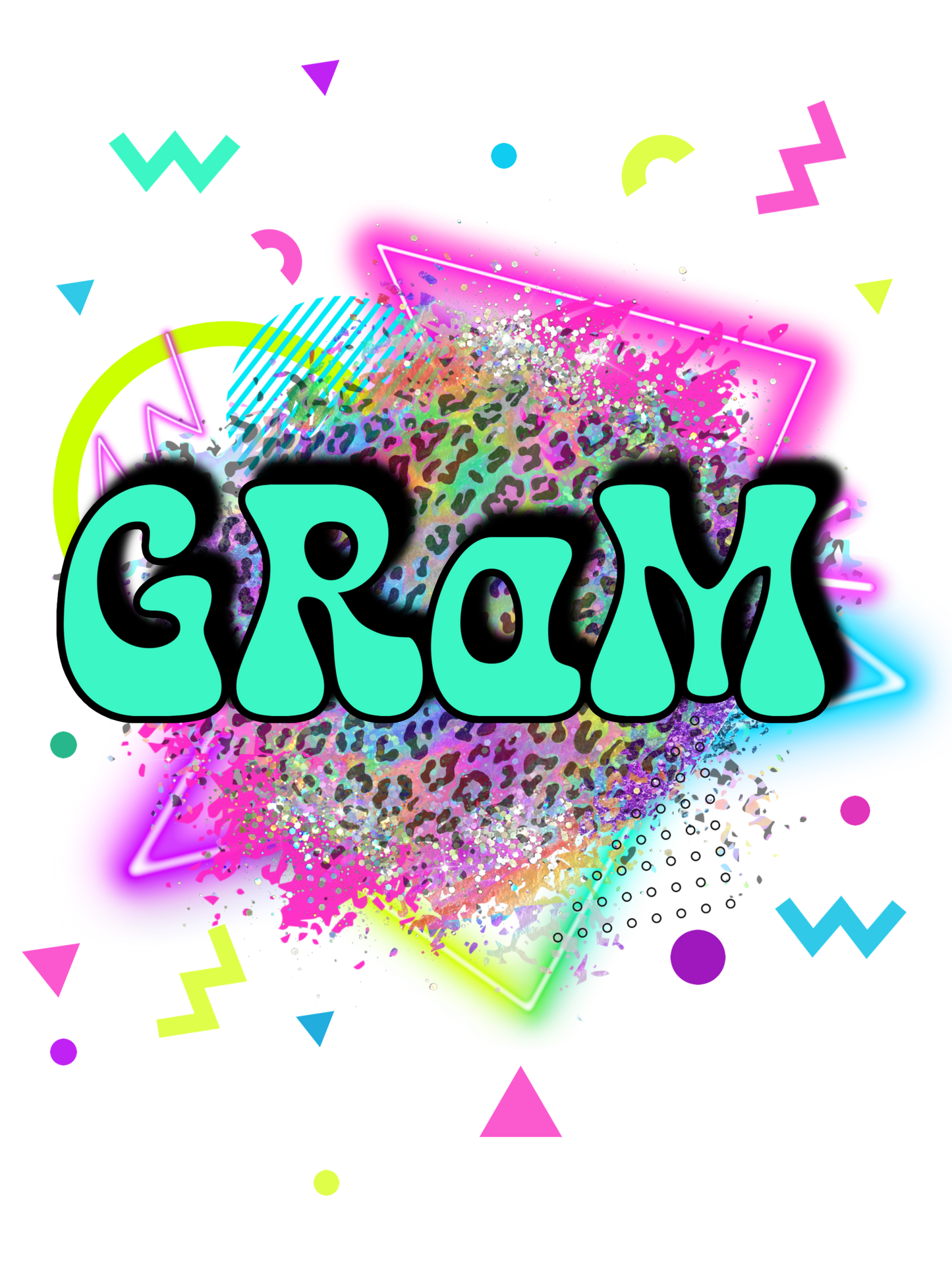 Neon Teal - Abuela, Auntie, Bonus Mama, Gigi, Gram, Grammy, Grandma, Honey, KK, Mama, Mamaw, MawMaw, Mimi, Mini, Sister, Wifey, Yaya