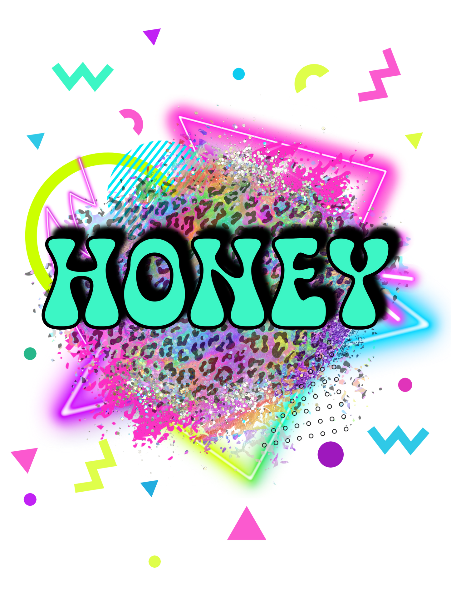 Neon Teal - Abuela, Auntie, Bonus Mama, Gigi, Gram, Grammy, Grandma, Honey, KK, Mama, Mamaw, MawMaw, Mimi, Mini, Sister, Wifey, Yaya