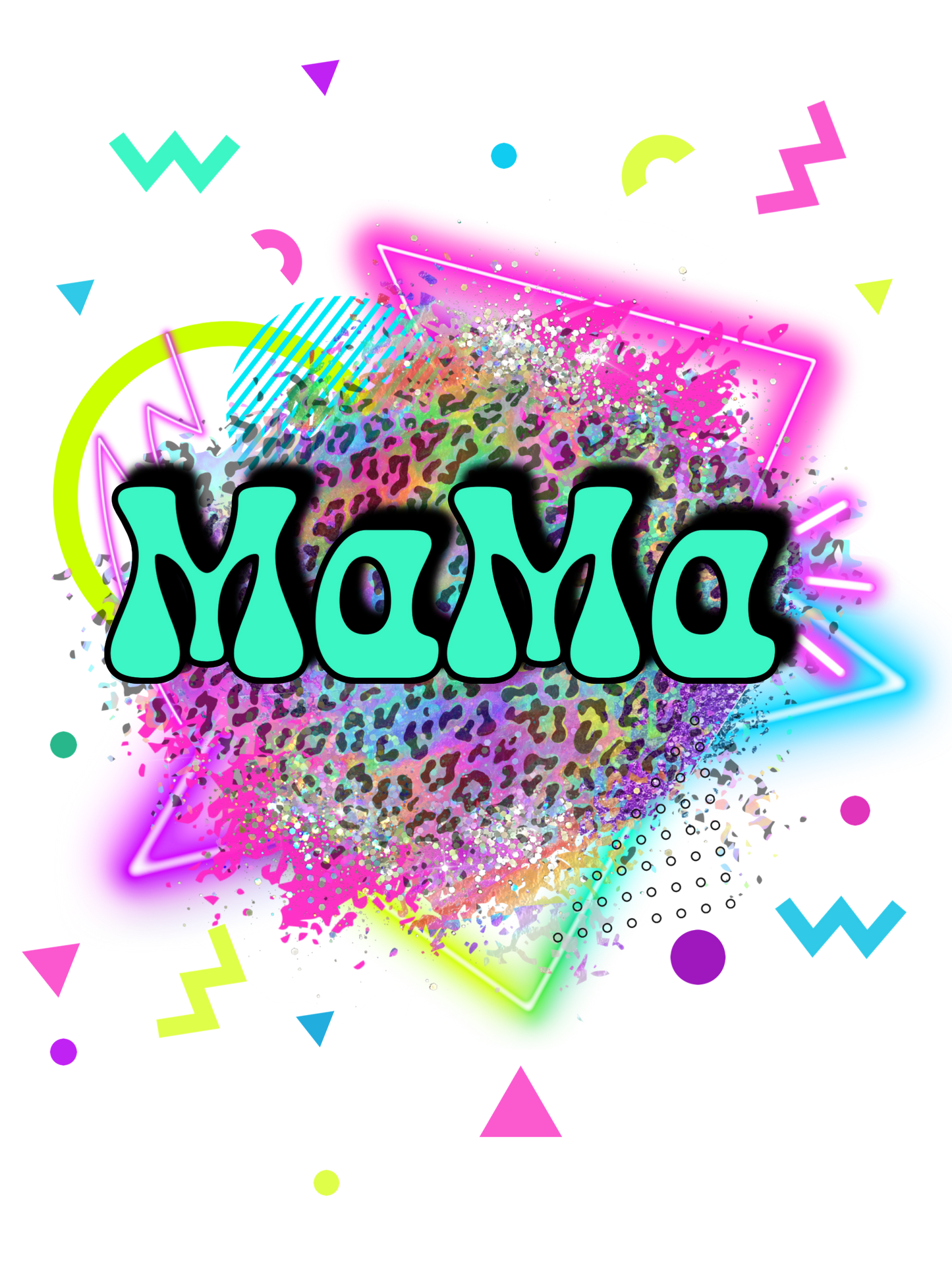 Neon Teal - Abuela, Auntie, Bonus Mama, Gigi, Gram, Grammy, Grandma, Honey, KK, Mama, Mamaw, MawMaw, Mimi, Mini, Sister, Wifey, Yaya