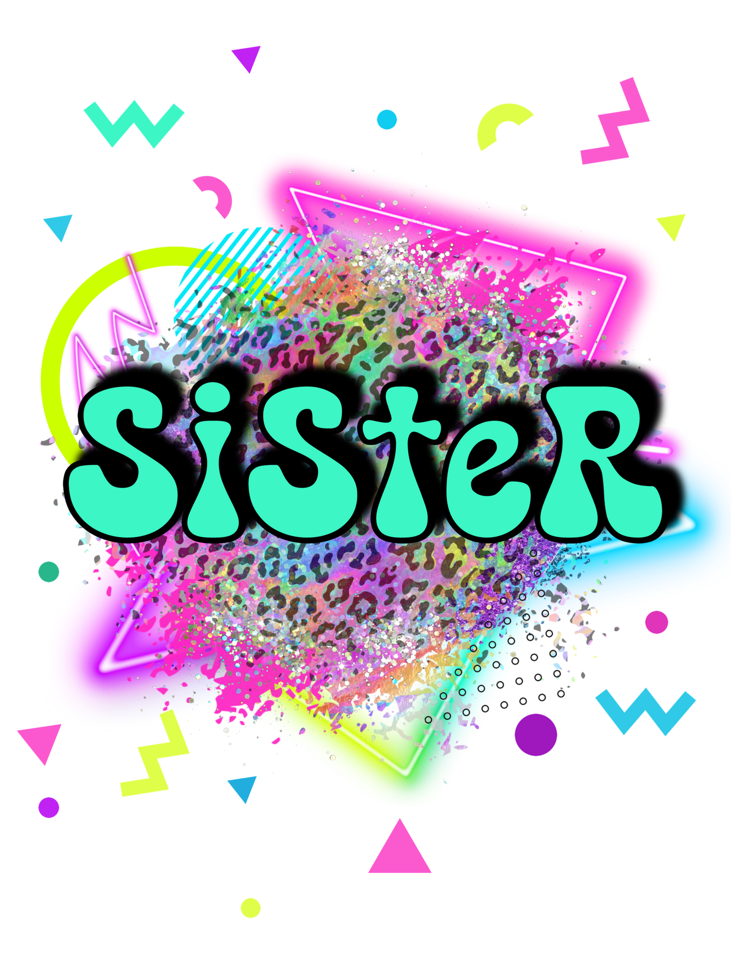 Neon Teal - Abuela, Auntie, Bonus Mama, Gigi, Gram, Grammy, Grandma, Honey, KK, Mama, Mamaw, MawMaw, Mimi, Mini, Sister, Wifey, Yaya