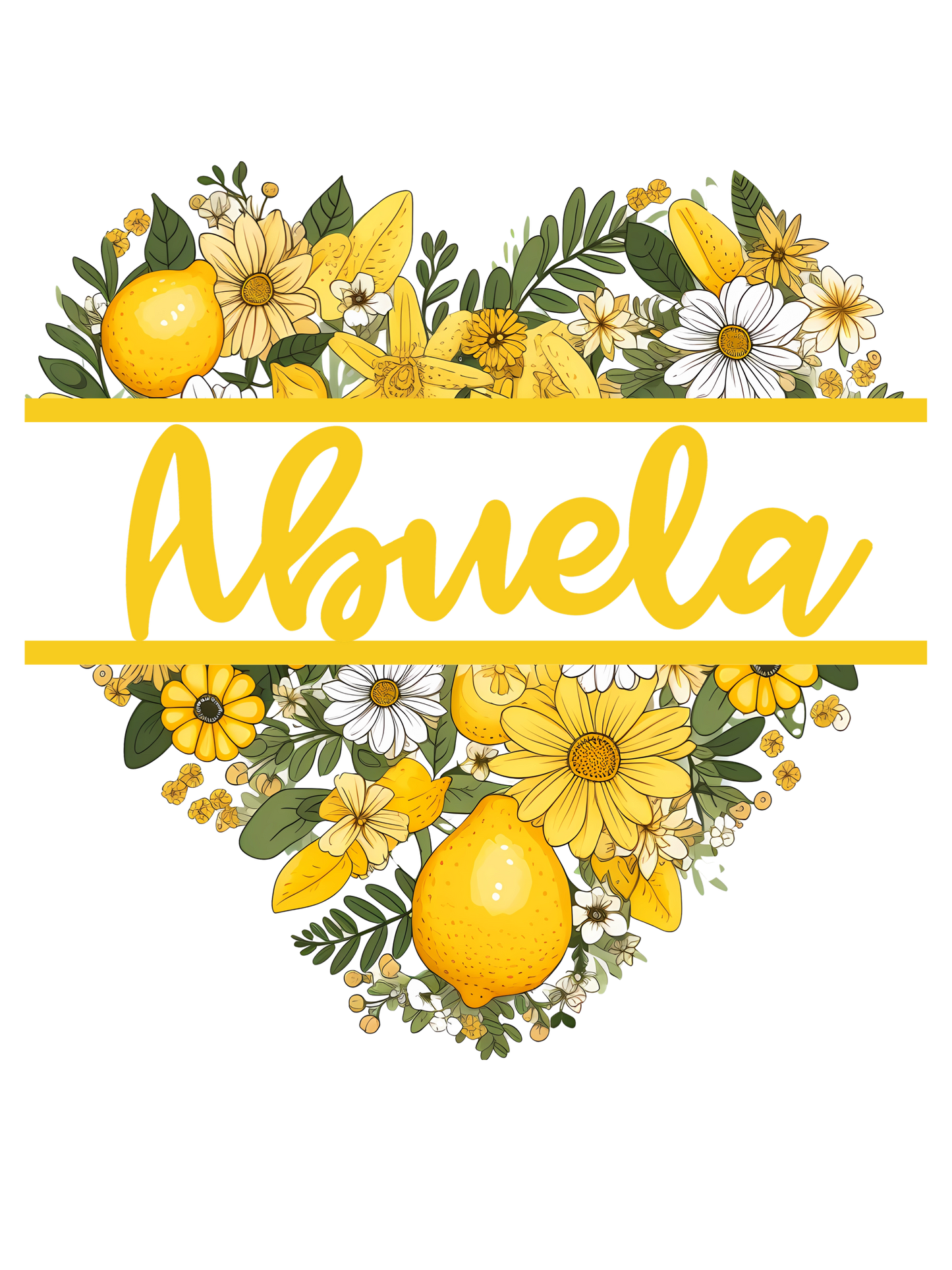 Lemons Heart Boquet - Abuella, Bonus Mama, Gigi, Grammie, Grandma, Mama, Mamaw, Mimi, Nana, Sister, Yaya