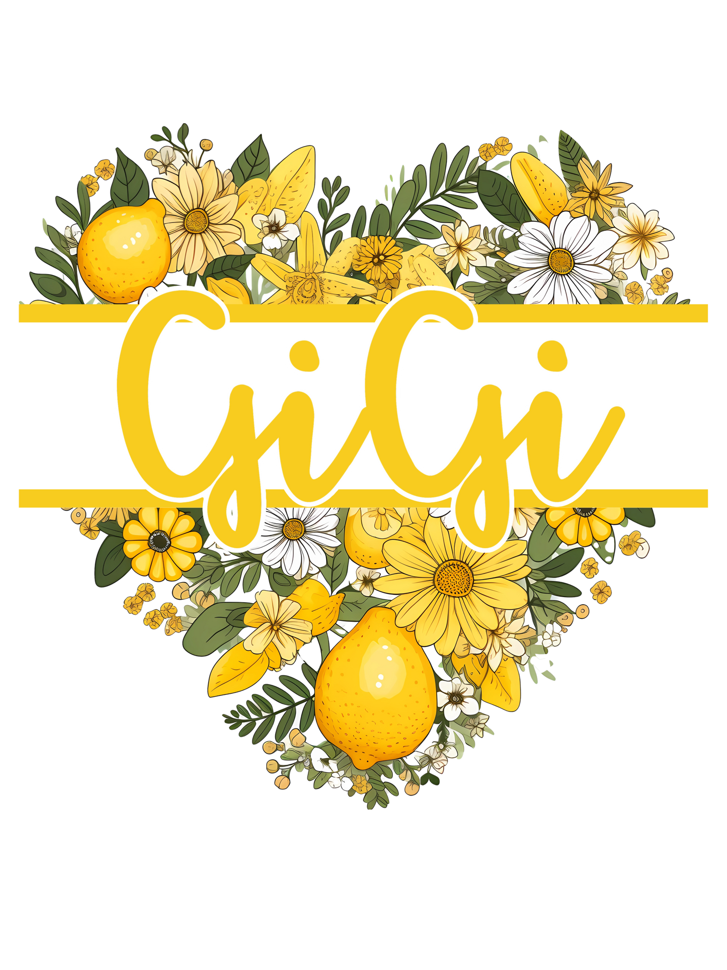 Lemons Heart Boquet - Abuella, Bonus Mama, Gigi, Grammie, Grandma, Mama, Mamaw, Mimi, Nana, Sister, Yaya