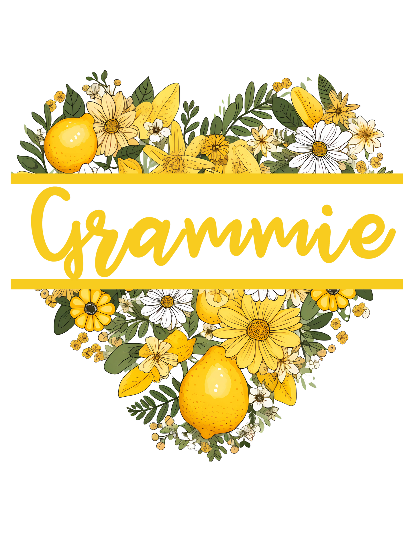 Lemons Heart Boquet - Abuella, Bonus Mama, Gigi, Grammie, Grandma, Mama, Mamaw, Mimi, Nana, Sister, Yaya
