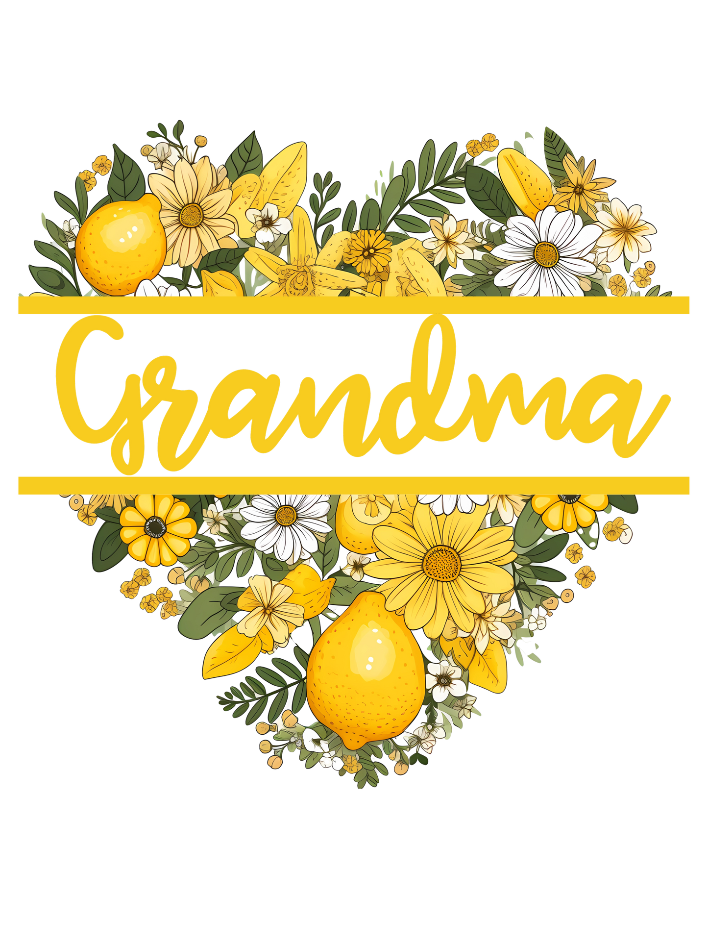 Lemons Heart Boquet - Abuella, Bonus Mama, Gigi, Grammie, Grandma, Mama, Mamaw, Mimi, Nana, Sister, Yaya