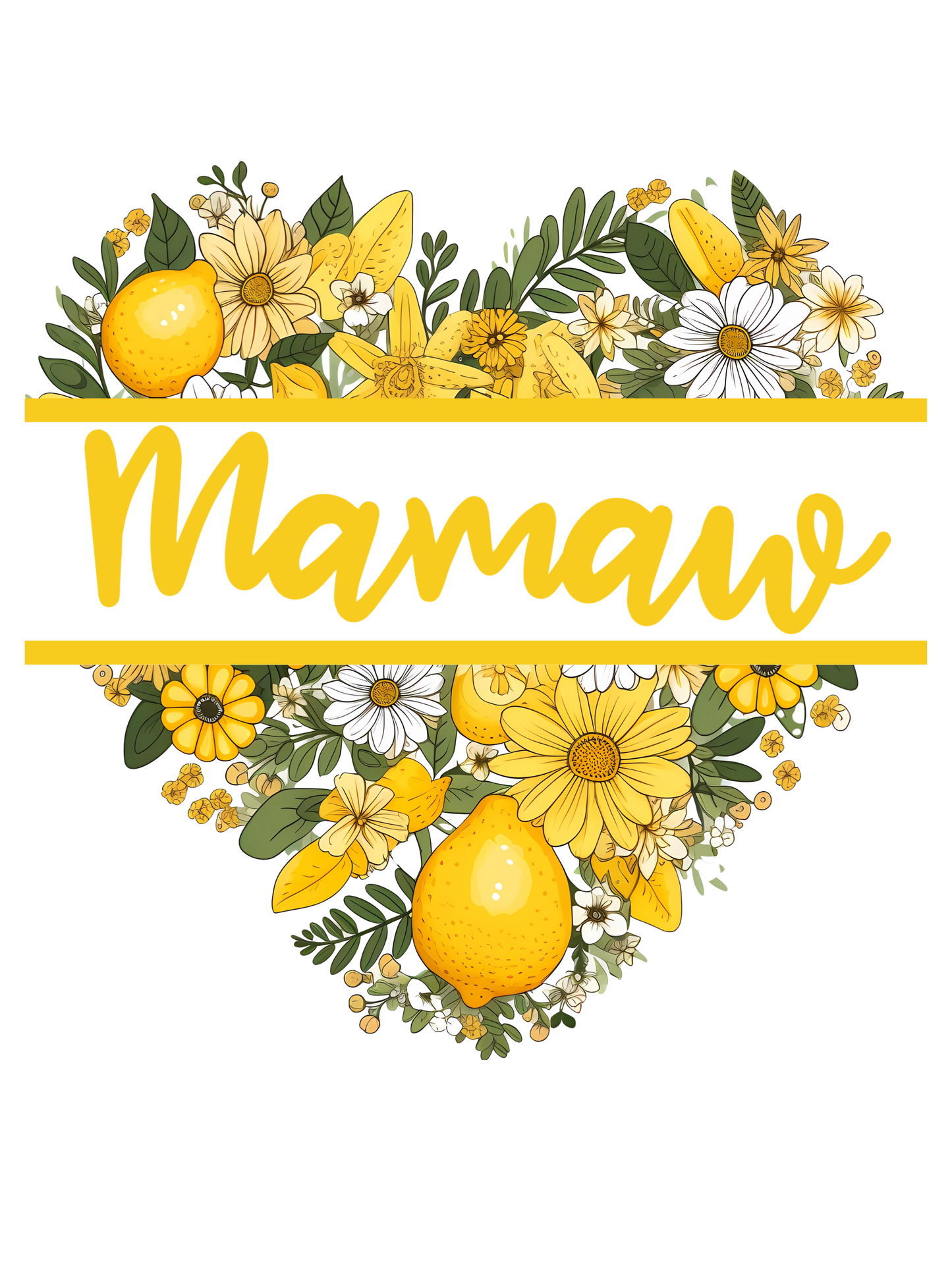 Lemons Heart Boquet - Abuella, Bonus Mama, Gigi, Grammie, Grandma, Mama, Mamaw, Mimi, Nana, Sister, Yaya