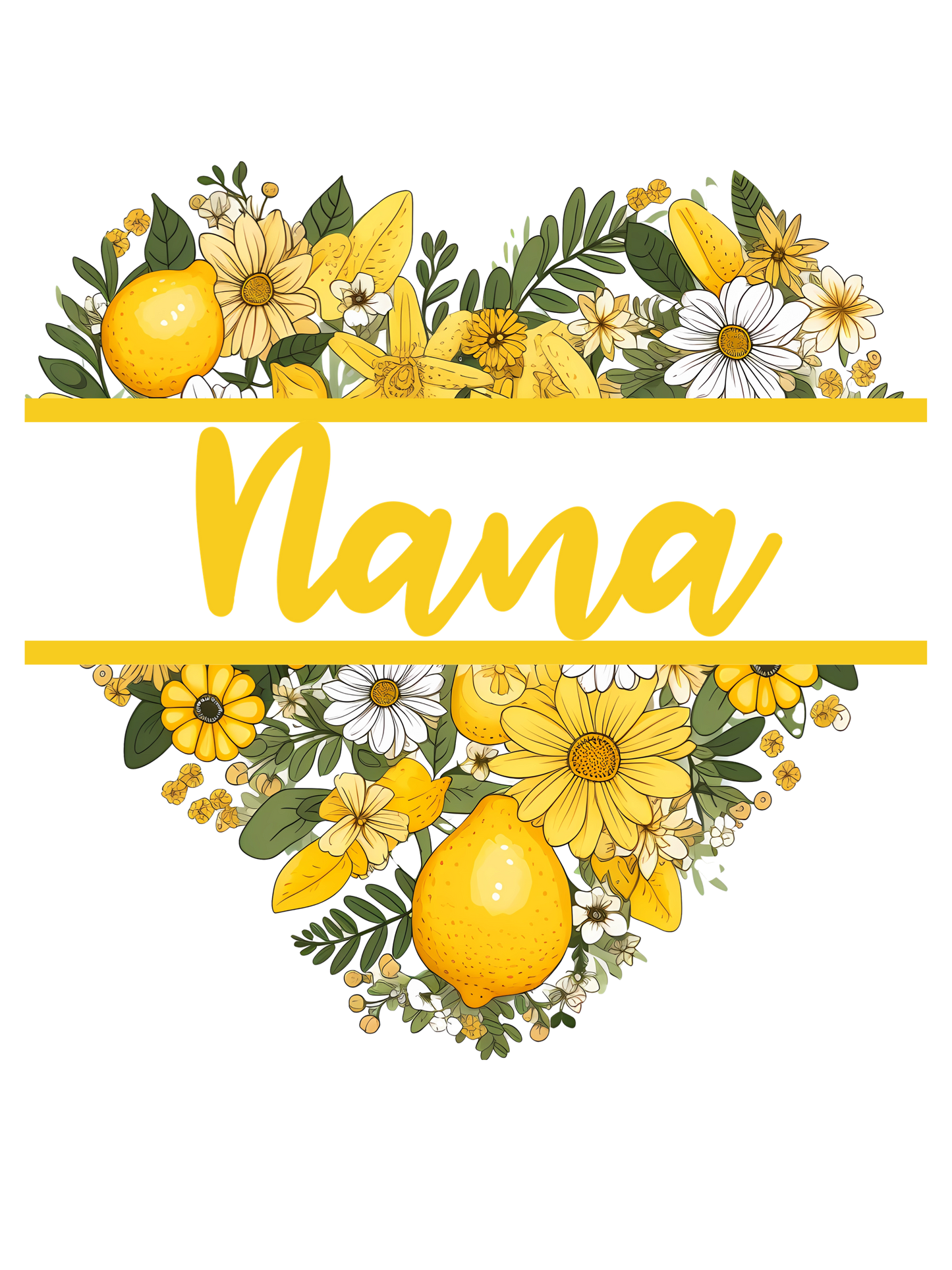 Lemons Heart Boquet - Abuella, Bonus Mama, Gigi, Grammie, Grandma, Mama, Mamaw, Mimi, Nana, Sister, Yaya