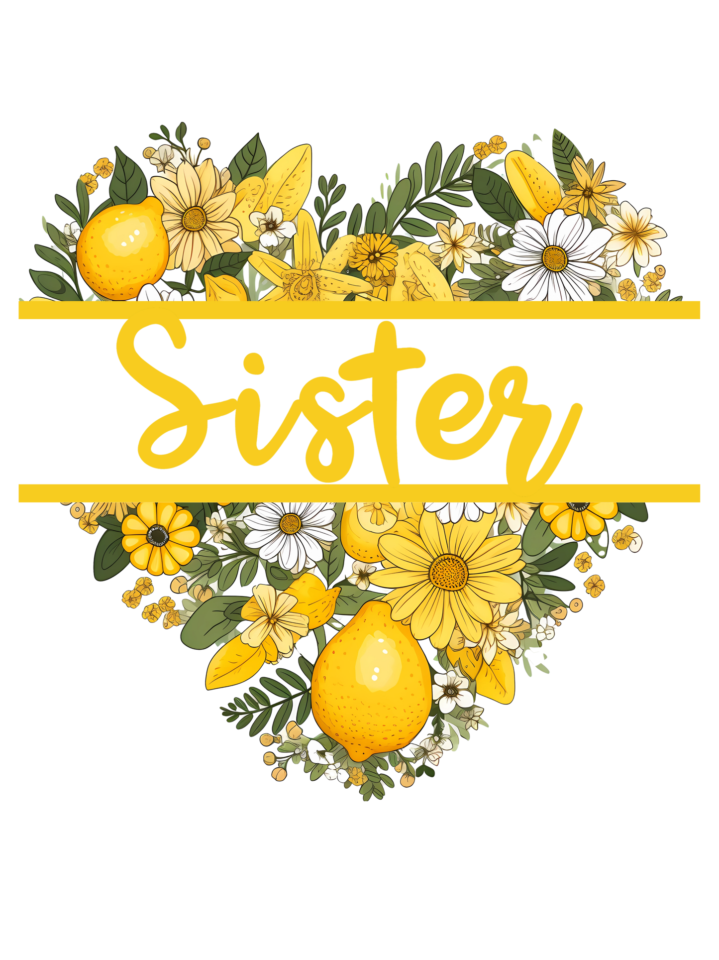 Lemons Heart Boquet - Abuella, Bonus Mama, Gigi, Grammie, Grandma, Mama, Mamaw, Mimi, Nana, Sister, Yaya