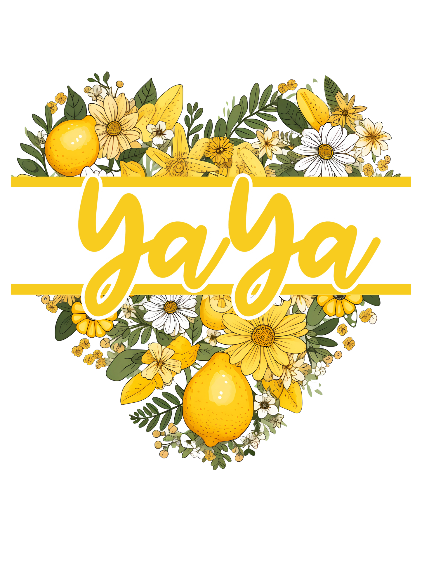 Lemons Heart Boquet - Abuella, Bonus Mama, Gigi, Grammie, Grandma, Mama, Mamaw, Mimi, Nana, Sister, Yaya