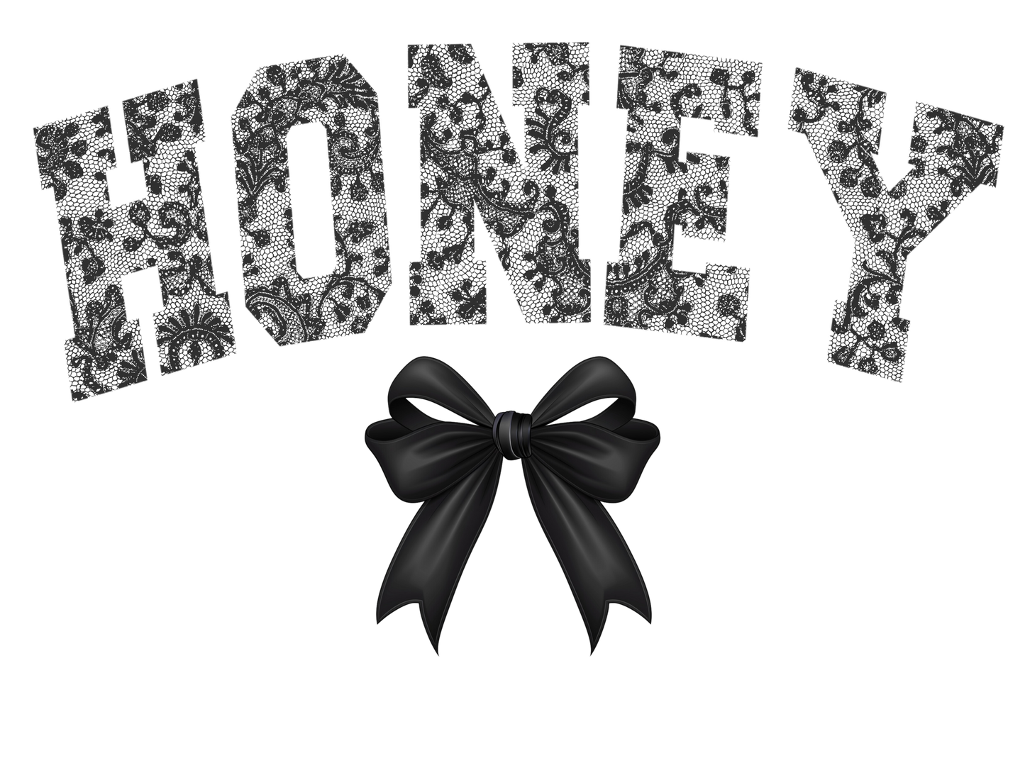 Black Lace Bow - Gigi, Grammy, Grandma, Honey, KK, Mama, Mamaw, Mimi, Mini, Nana, Wifey, Yaya