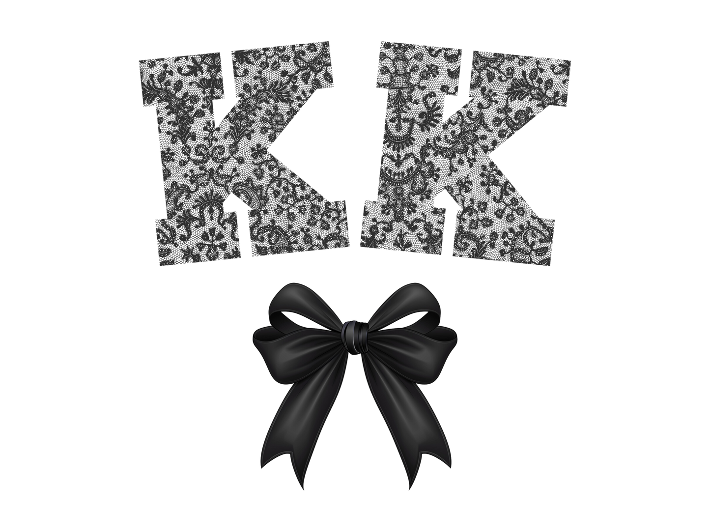 Black Lace Bow - Gigi, Grammy, Grandma, Honey, KK, Mama, Mamaw, Mimi, Mini, Nana, Wifey, Yaya