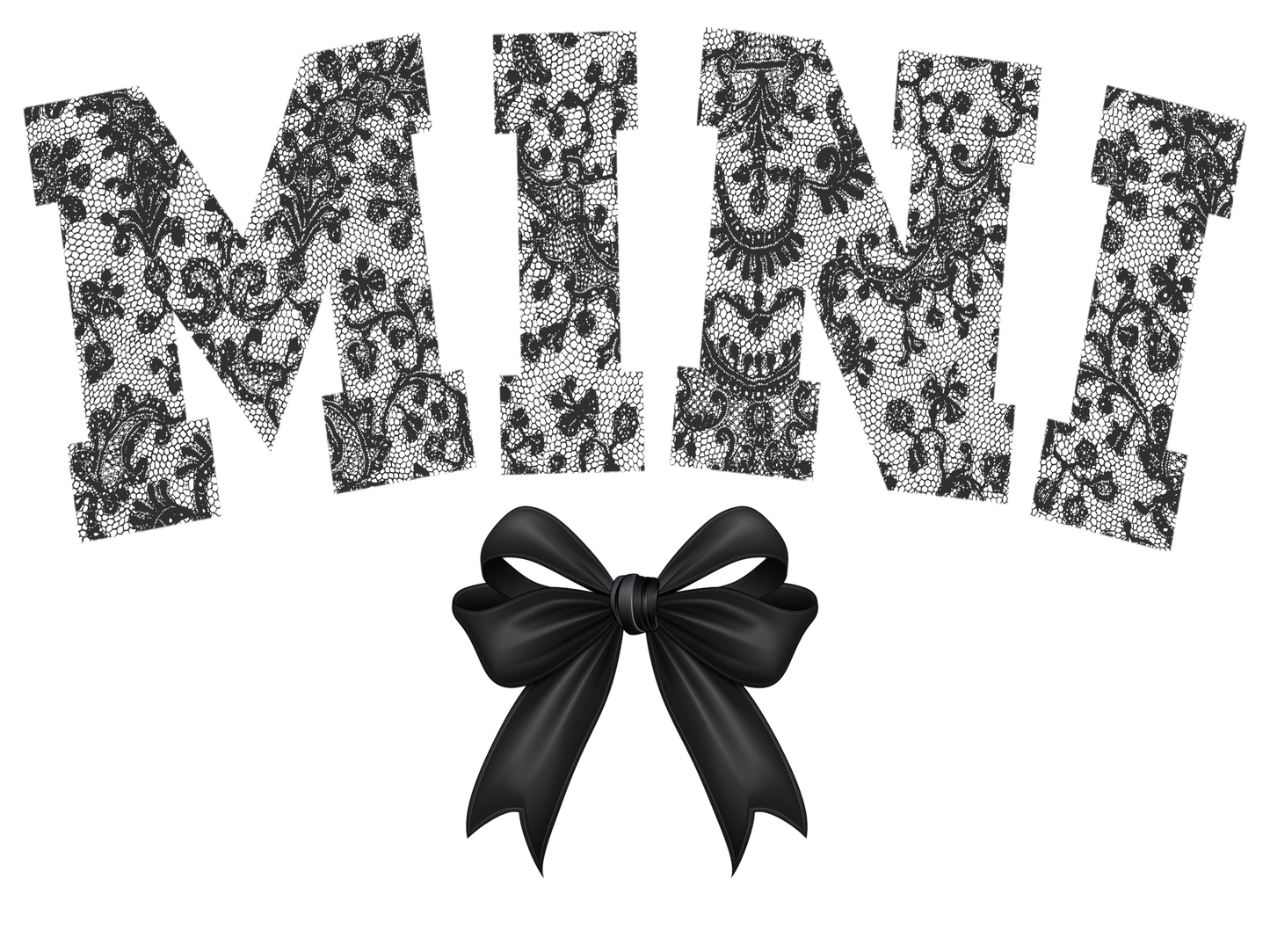 Black Lace Bow - Gigi, Grammy, Grandma, Honey, KK, Mama, Mamaw, Mimi, Mini, Nana, Wifey, Yaya