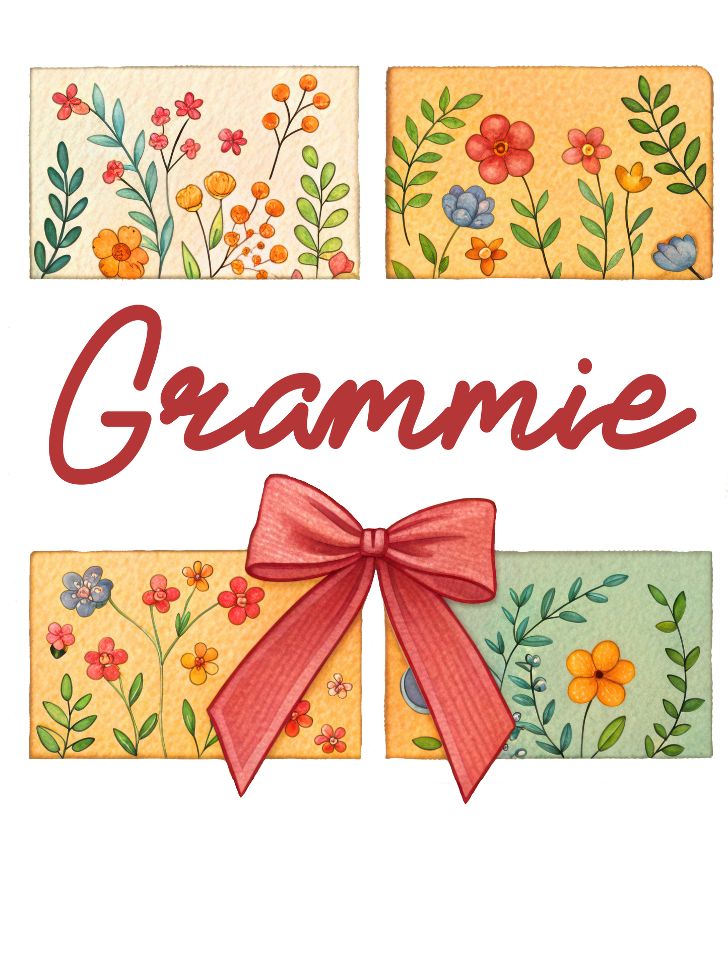 Floral - Auntie, Bonus Mama, Gigi, Grammie, Grammy, Grandma, KK, Lolli, Mama, Mamaw, Mimi, Mini, Nana, Sister, Wifey, Yaya