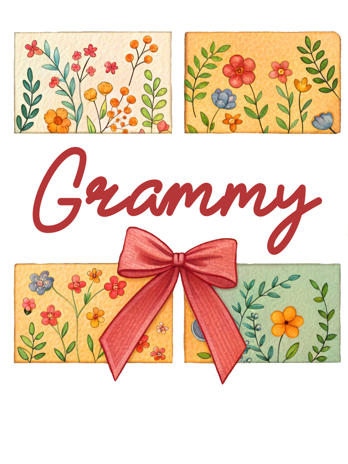 Floral - Auntie, Bonus Mama, Gigi, Grammie, Grammy, Grandma, KK, Lolli, Mama, Mamaw, Mimi, Mini, Nana, Sister, Wifey, Yaya