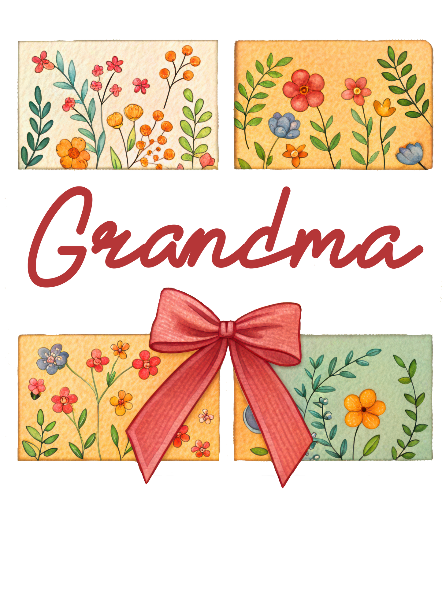 Floral - Auntie, Bonus Mama, Gigi, Grammie, Grammy, Grandma, KK, Lolli, Mama, Mamaw, Mimi, Mini, Nana, Sister, Wifey, Yaya