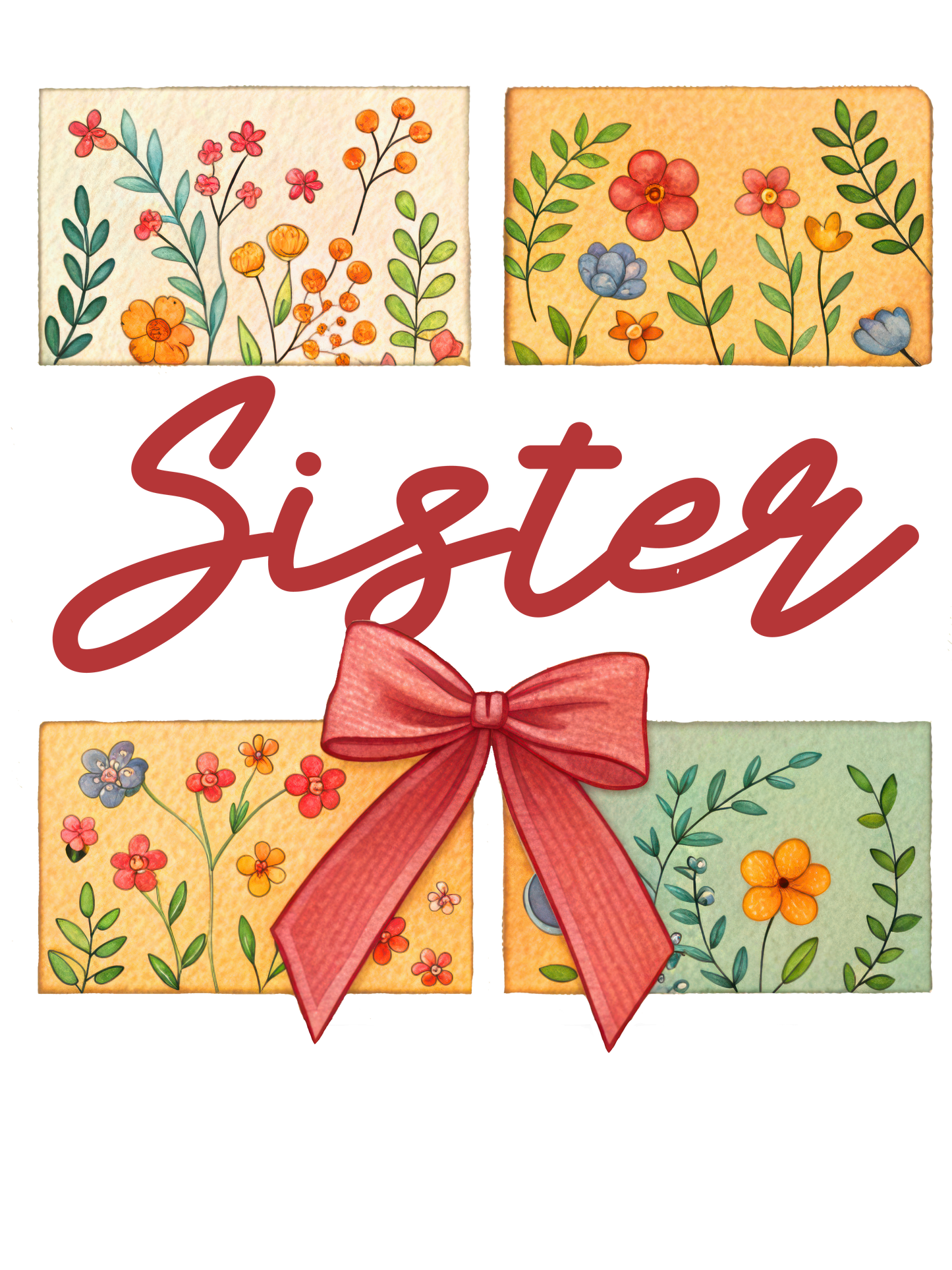 Floral - Auntie, Bonus Mama, Gigi, Grammie, Grammy, Grandma, KK, Lolli, Mama, Mamaw, Mimi, Mini, Nana, Sister, Wifey, Yaya