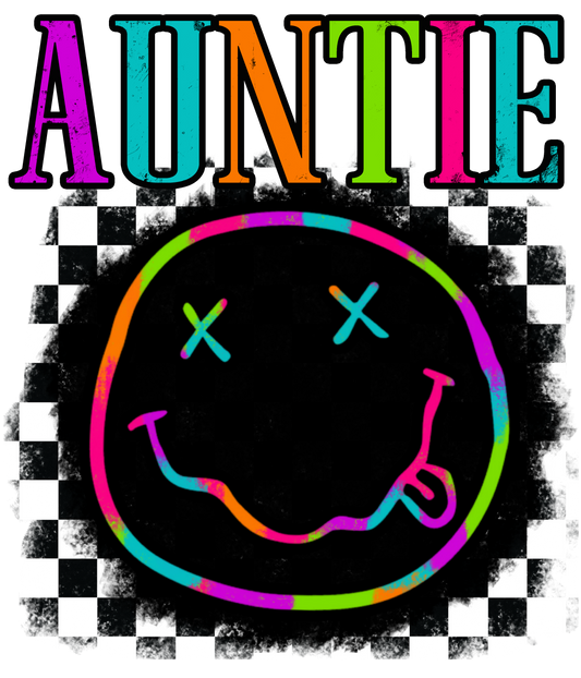 Neon Smiley - Auntie, Bonus Mama, Honey, Mini, Mama, WahWah, Nana, Wifey