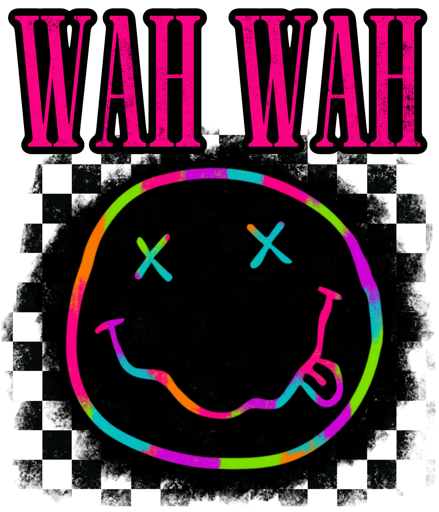 Neon Smiley - Auntie, Bonus Mama, Honey, Mini, Mama, WahWah, Nana, Wifey