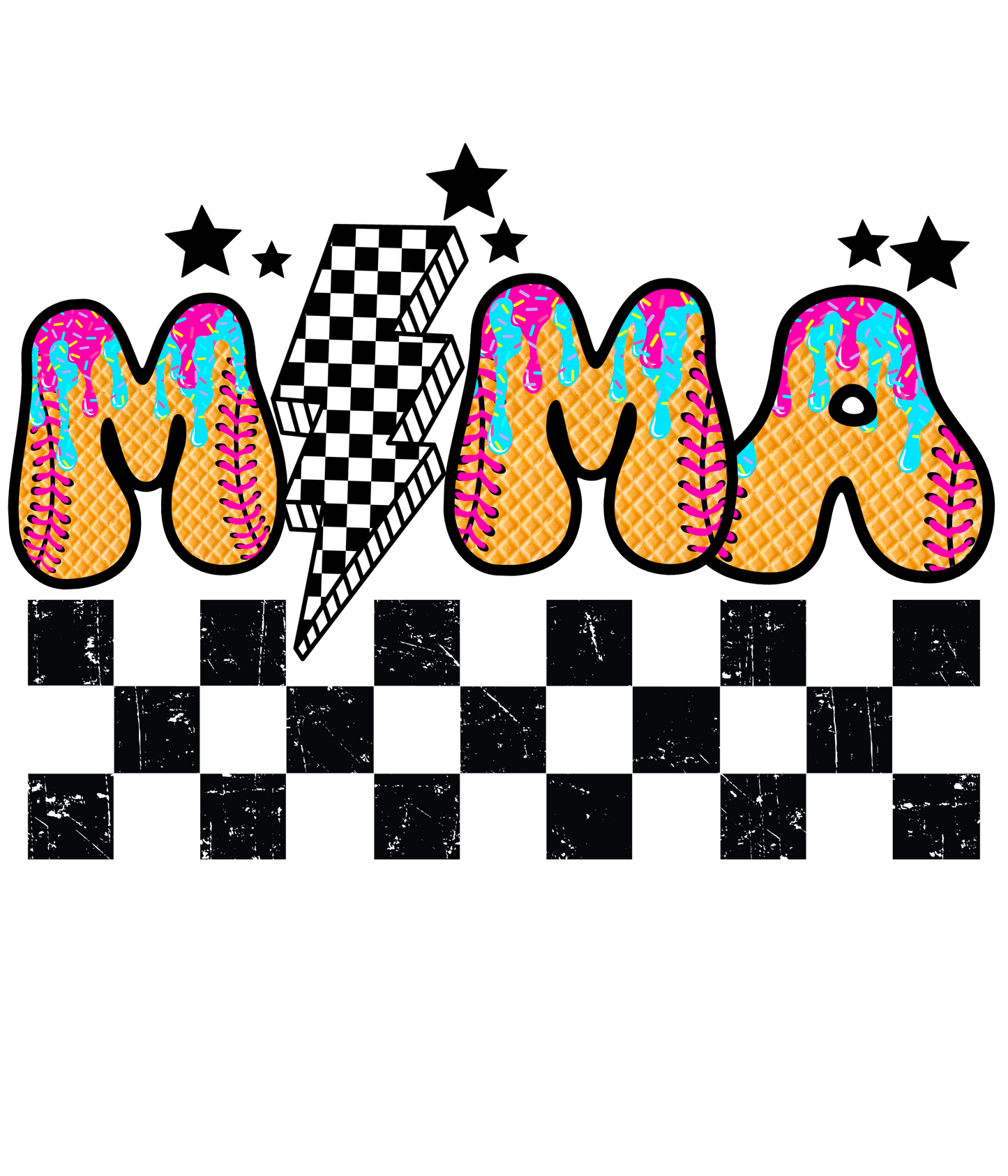 Softball Drip - Aunt, Bonus Mama, Mimi, Gigi, Mama, Mamaw, Mimi, Nana, Sis