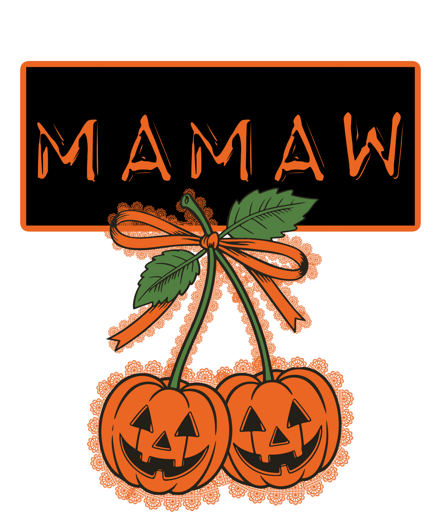 Pumpkin Bow - Mamaw, KK, WahWah, Mini, Yaya, Gigi, Mimi, Grandma, SIssy, Auntie, Wifey, Titi, Nana, Bonus Mama, Mama