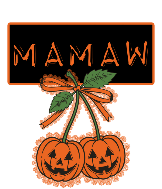 Pumpkin Bow - Mamaw, KK, WahWah, Mini, Yaya, Gigi, Mimi, Grandma, SIssy, Auntie, Wifey, Titi, Nana, Bonus Mama, Mama