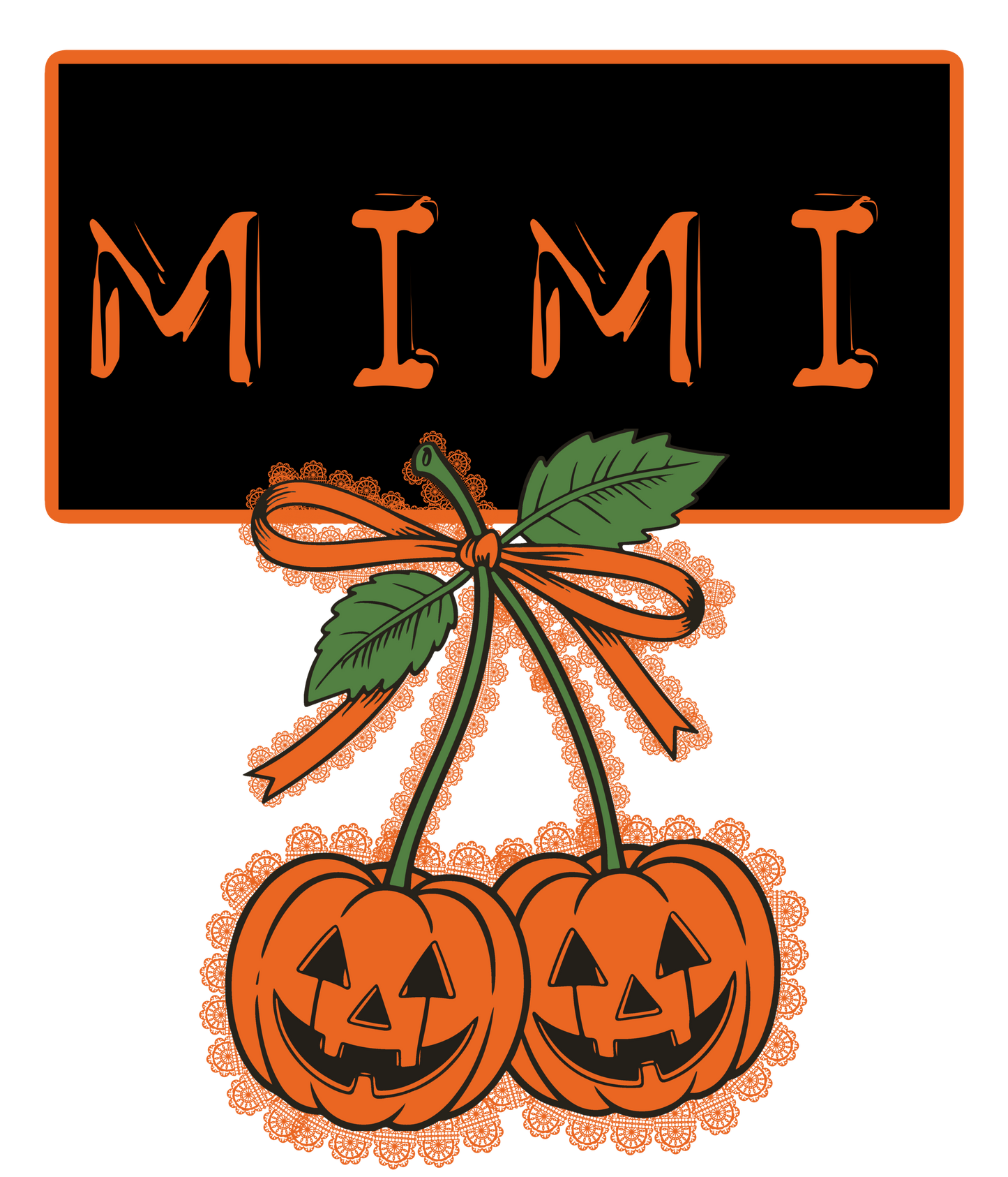 Pumpkin Bow - Mamaw, KK, WahWah, Mini, Yaya, Gigi, Mimi, Grandma, SIssy, Auntie, Wifey, Titi, Nana, Bonus Mama, Mama