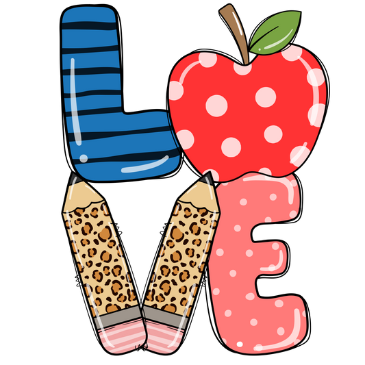 LOVE - Apple & Pencils