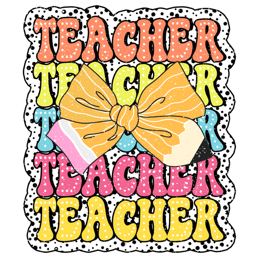 Teacher Stacked - Pencil